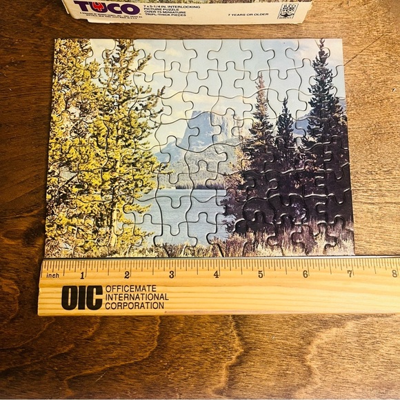 tuco picture puzzle square top mountain wyoming 7x5.25inch age 7+ - Picture 3 of 6